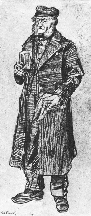 Old Man in the Almshouse Holding a Glass and a Handkerchief